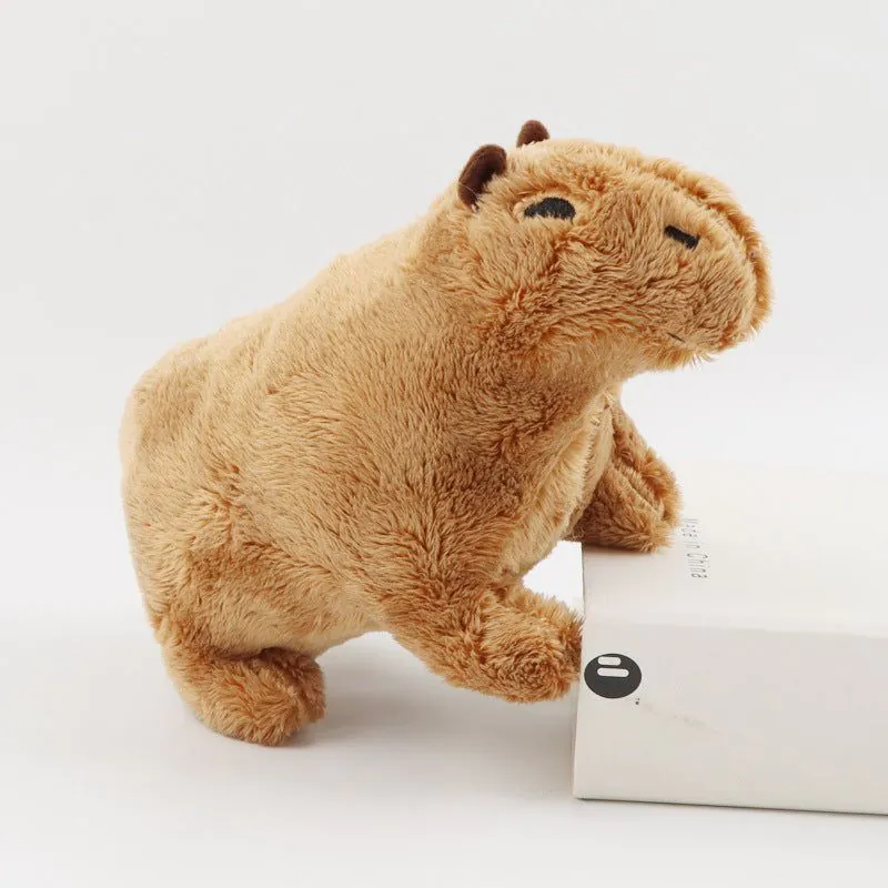 image-Capybara Plush Toy - Brown 18cm Short Plush