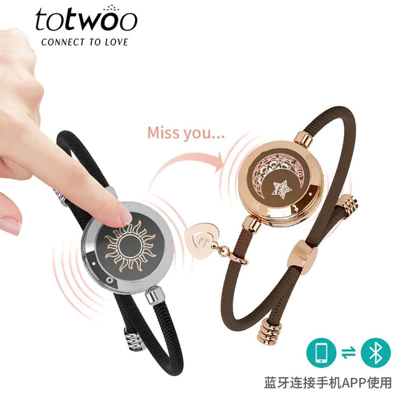 image-Totwoo Smart Couple Bracelet - Sun and Moon Interactive