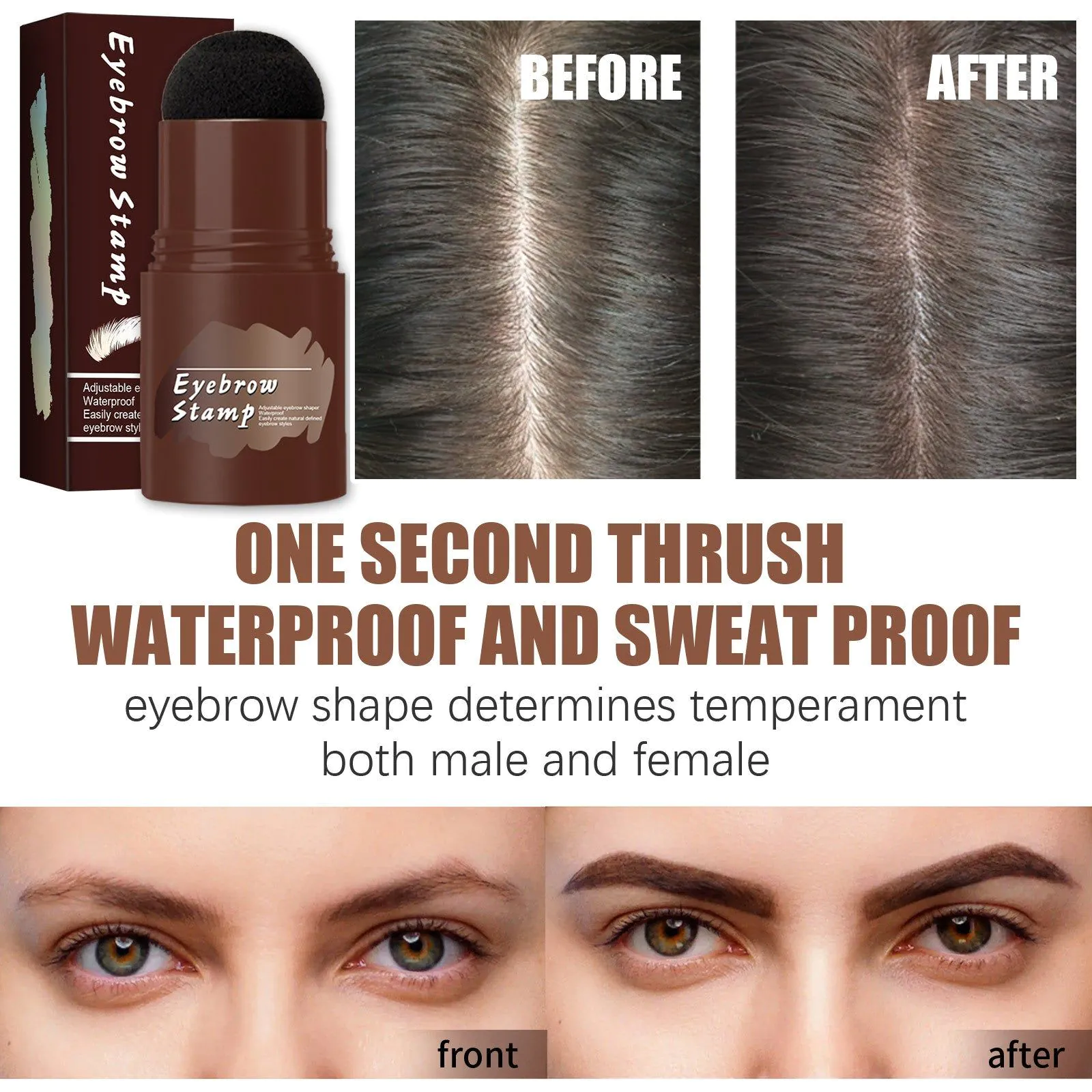 image-EELHOE Eyebrow Powder Stamp Kit Waterproof