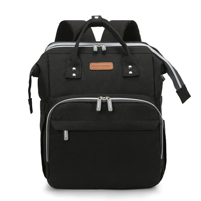 image-Mommy Bag Backpack - Portable Foldable Crib