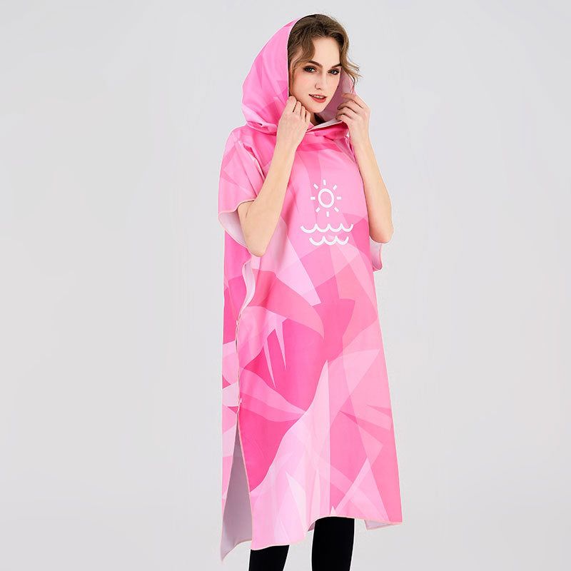 image-Reese Microfiber Beach Changing Robe - Pink Flamingo