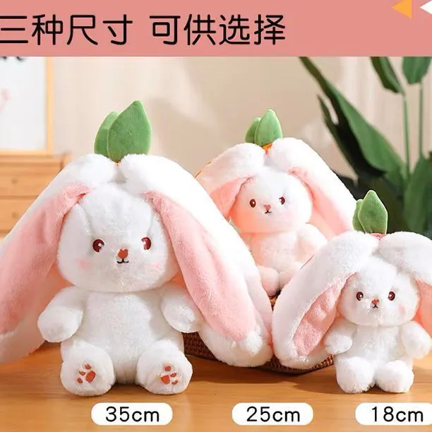 image-Xiaojuan Rabbit Plush Doll - Orange 35cm