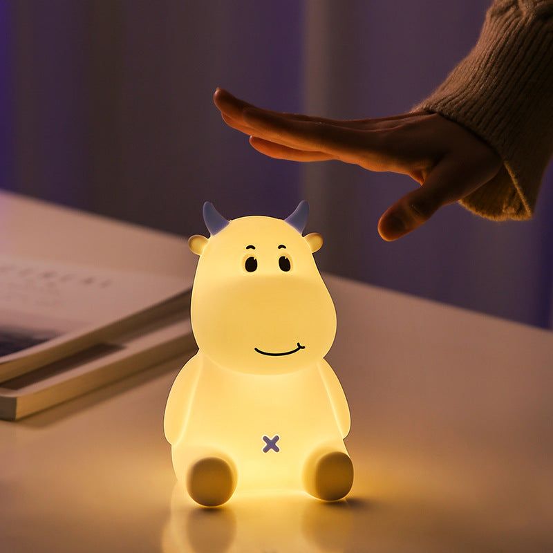 image-Daidainiupaipai Snorlax LED Silicone Night Light - USB Touch Control