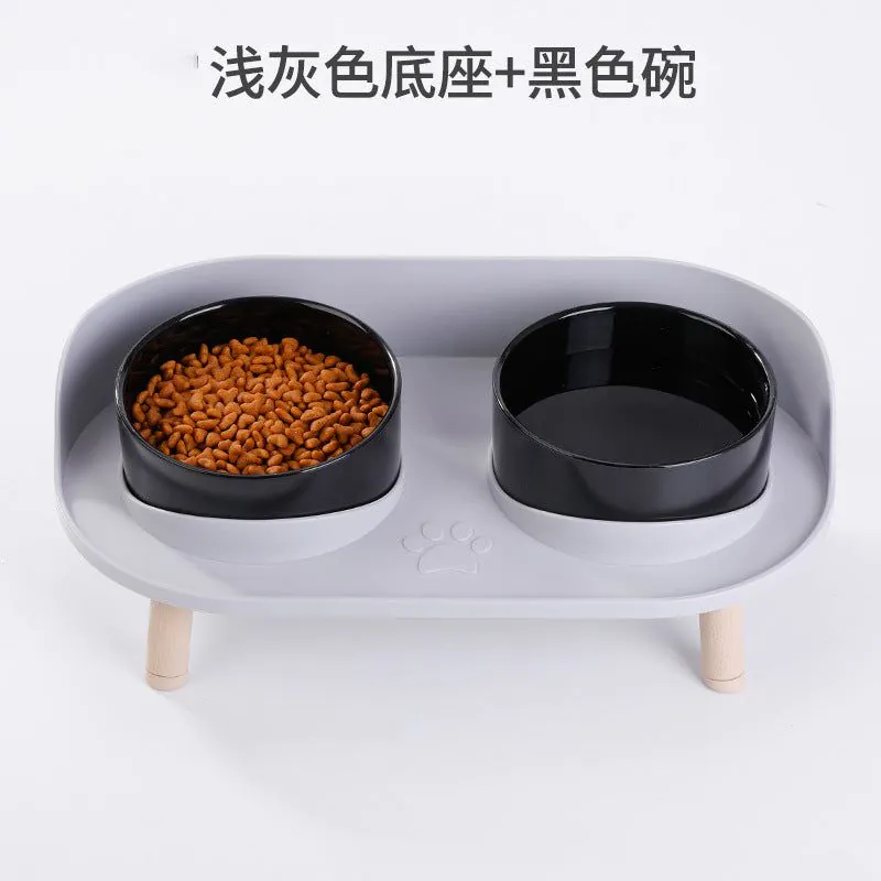 image-Ole Cat Bowl - Pink Base Black White Plastic