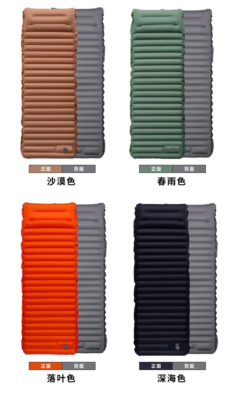 image-Inflatable Camping Mat 190x70cm TPU Nylon Gray 