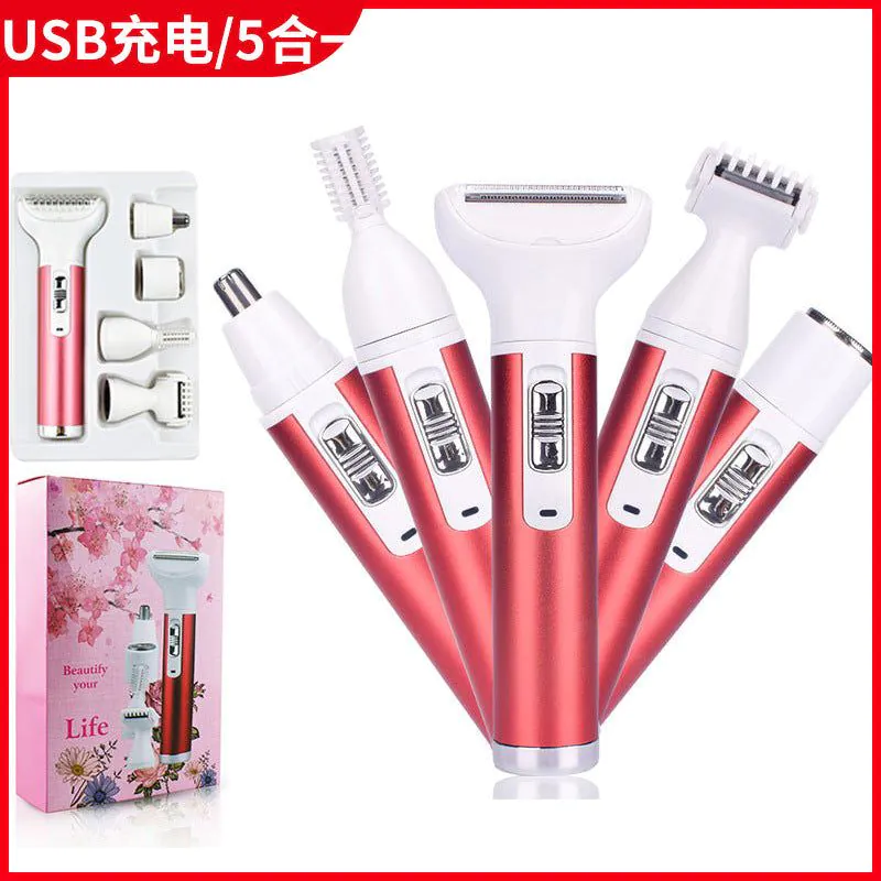 image-Electric Multi-Function Shaver for Women - USB Green