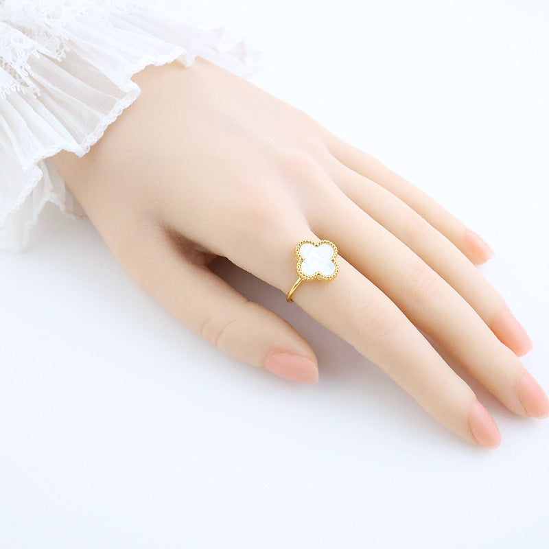 image-Four-Leaf Clover 18k Gold Plated Jewelry Set