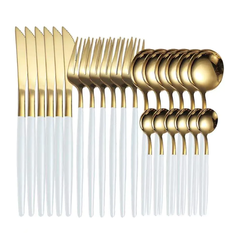 image-Yigang Stainless Steel Flatware Set 24 Piece Silver
