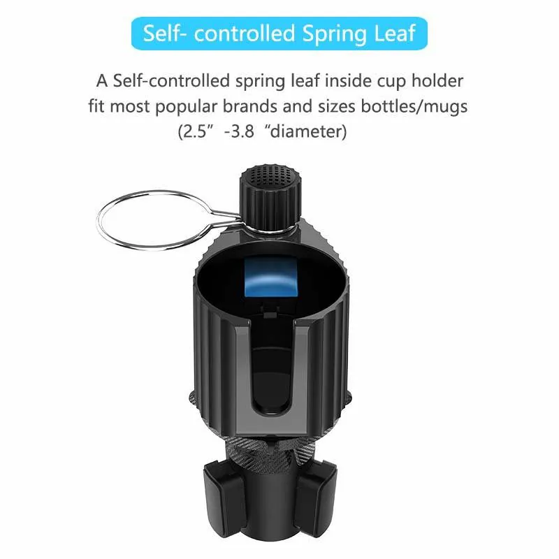 image-Multifunctional Car Cup Holder - Phone & Drink Organizer