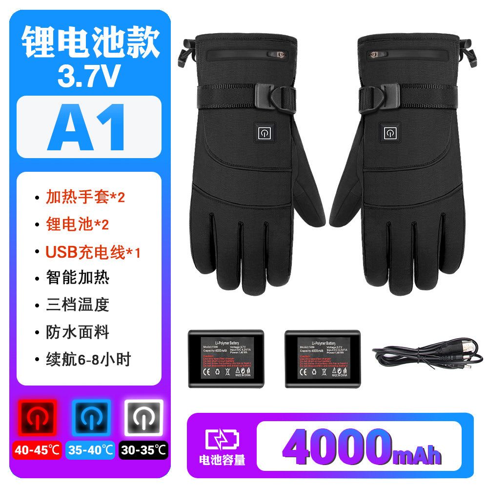 image-HEROBIKER Heated Gloves - Waterproof 5-Finger Touch Screen