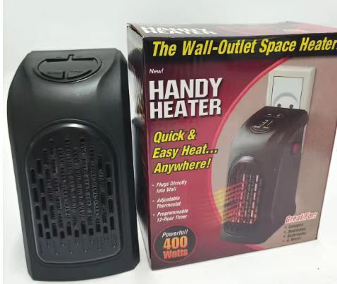 image-Electric Mini Heater 350W - Black Remote Control Quiet