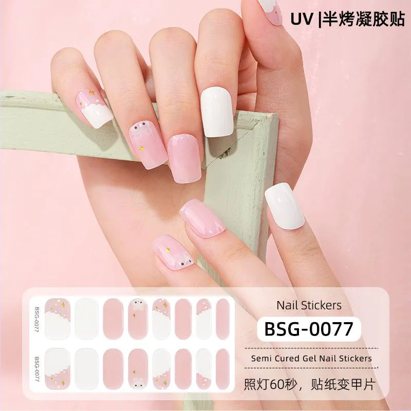 image-Gel Nail Stickers - Star Pattern Princess Series