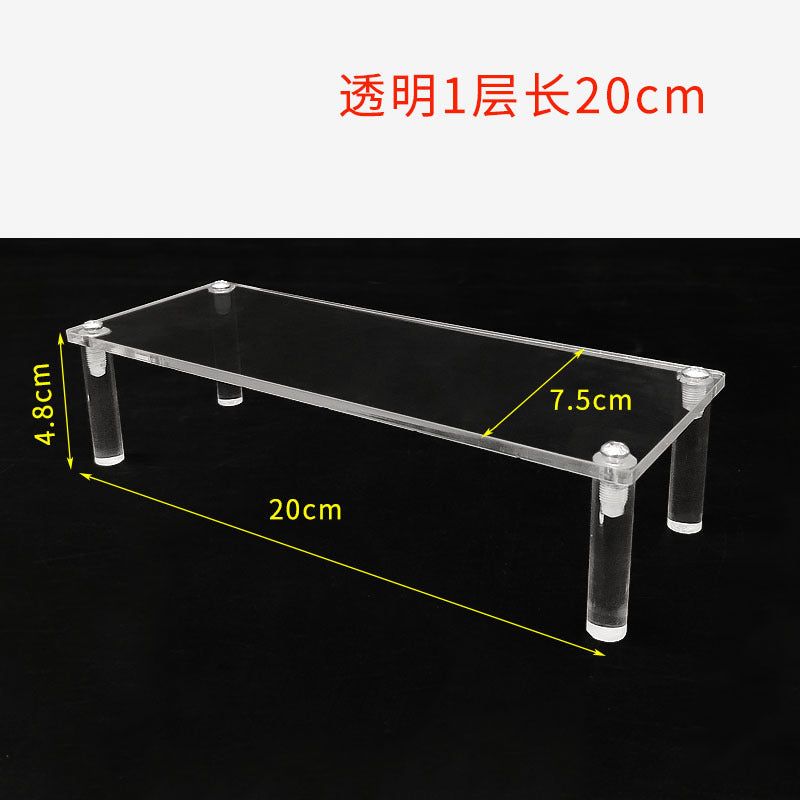image-Acrylic Ladder Display Rack - Multi-Layer Transparent