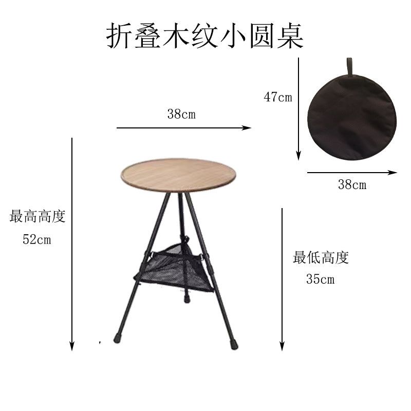 image-Happy Sea Folding Camping Table - Round Aluminum