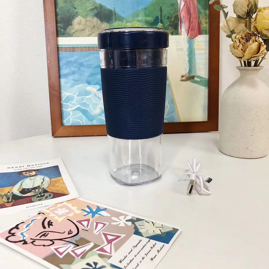 image-RG Portable Mini Juicer Cup - Light Blue 150W