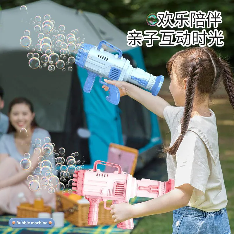 image-32-Hole Gatling Bubble Machine - Kids Handheld Toy