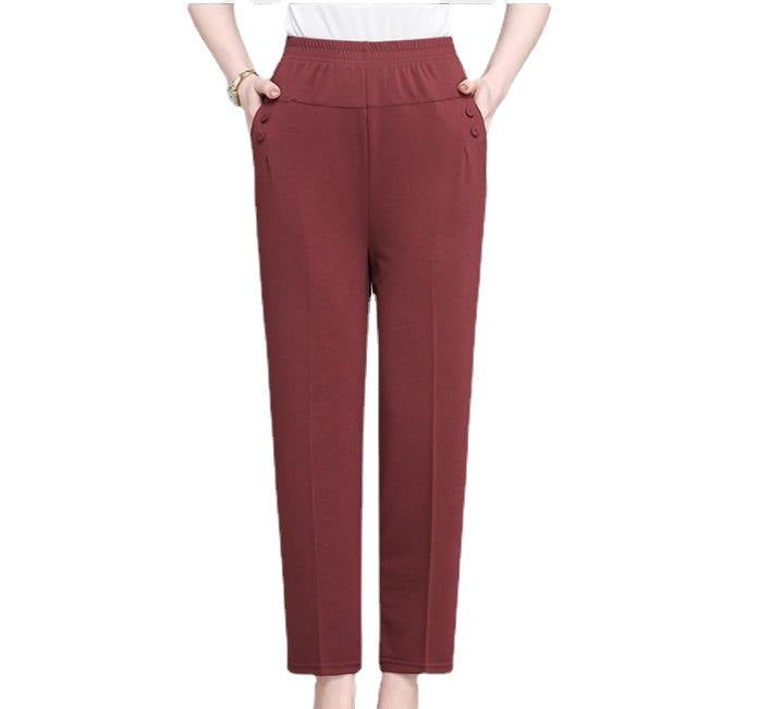 image-Star Rain Women's Slim Cropped Pants - Army Green Tencel Blend