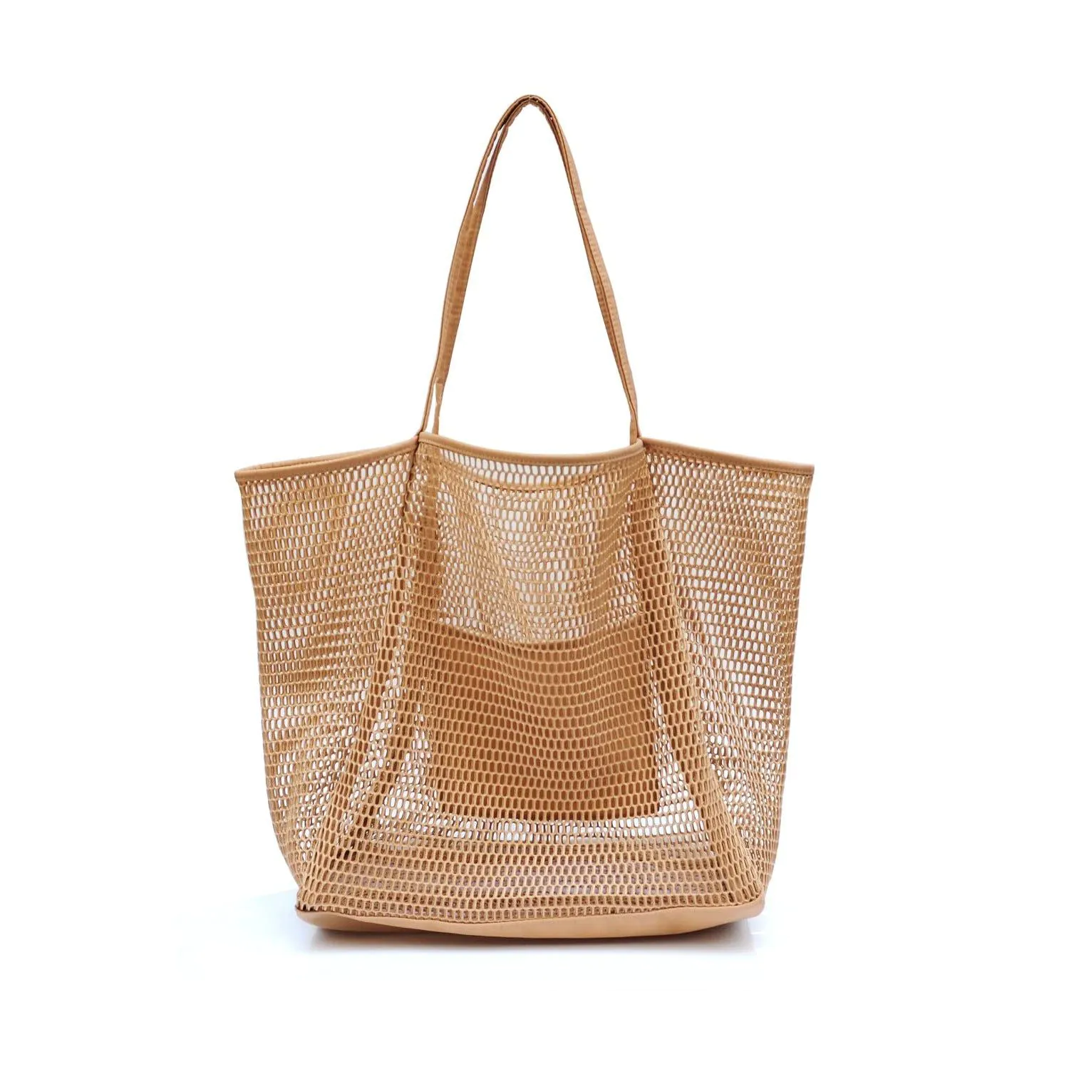 image-European Large Capacity Beach Tote Bag - Mesh
