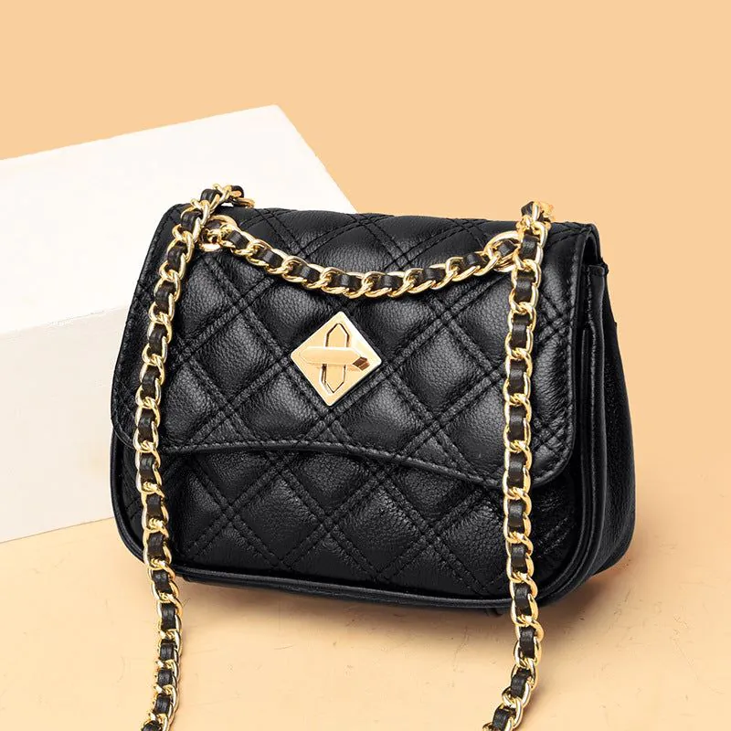 image-Niche Genuine Leather Shoulder Bag - Cream Small
