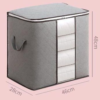 image-Quilt Storage Bag Under Bed - Foldable Non-woven