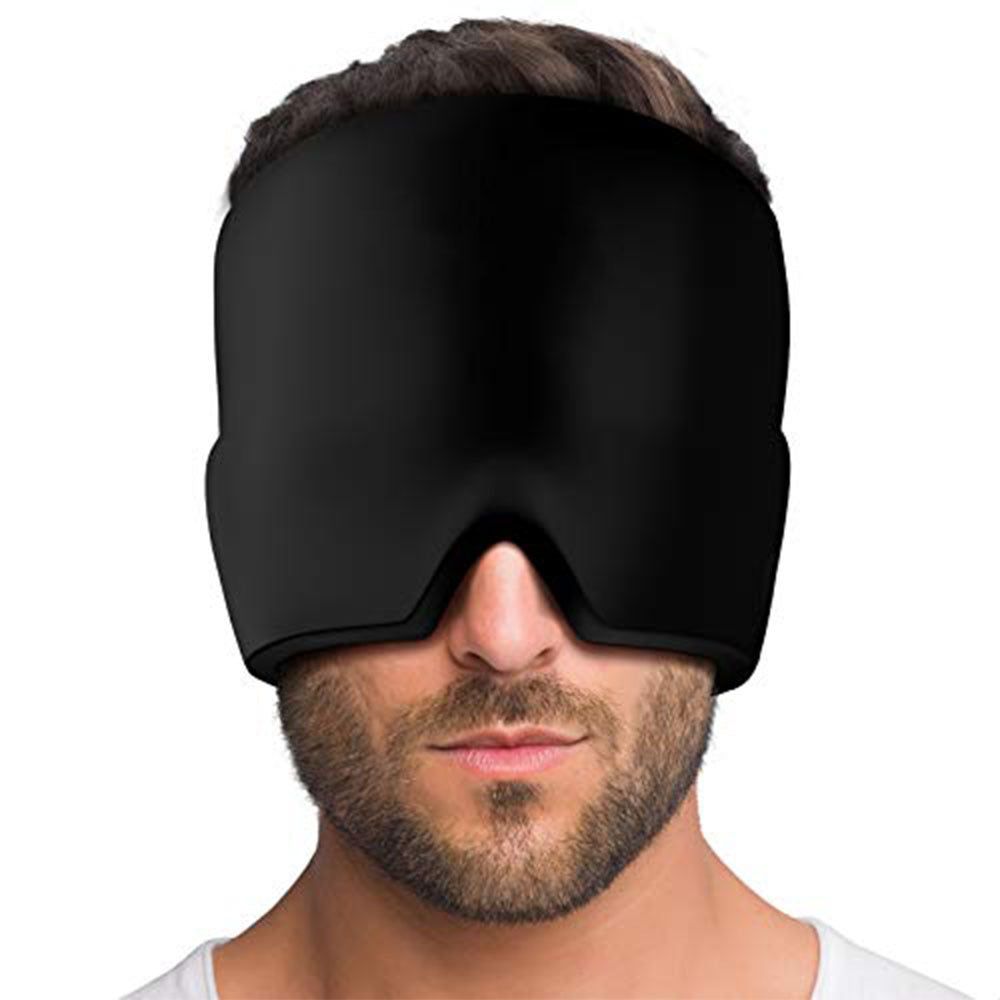 image-Ice Compression Migraine Relief Mask - Purple