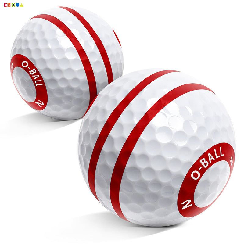 image-O-Shaped Golf Ball - White 3-Layer Competition