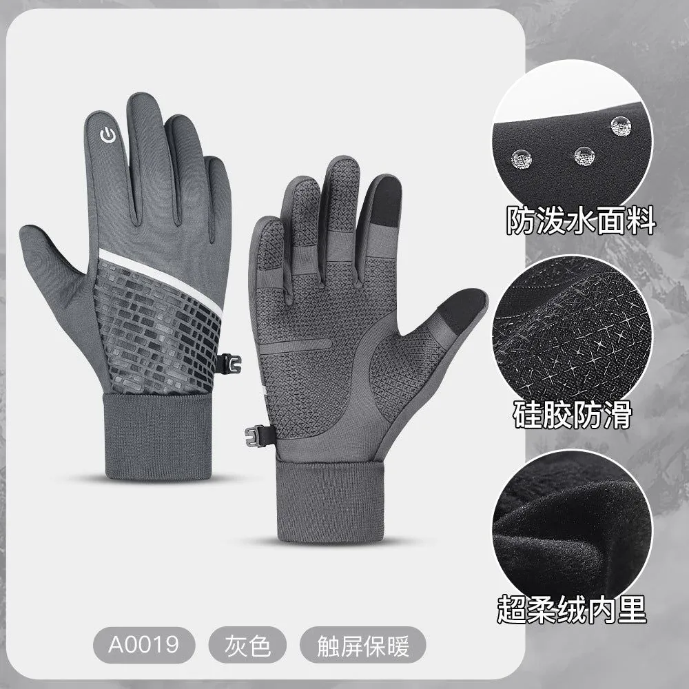 image-Unisex Cycling Gloves - Touchscreen Windproof Waterproof