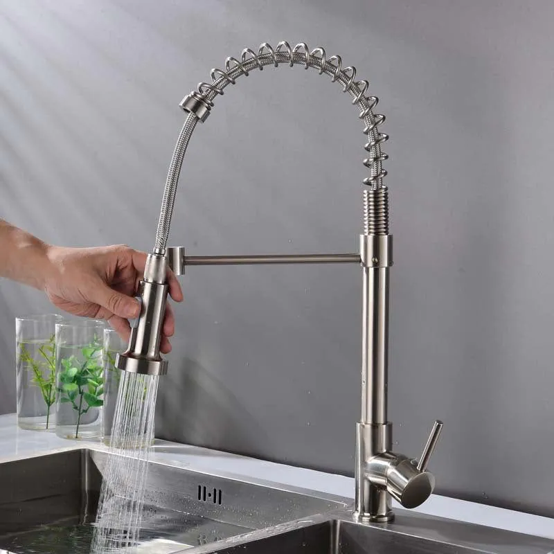image-Universal Black Kitchen Faucet Rotatable Hot/Cold Sink (55 characters)