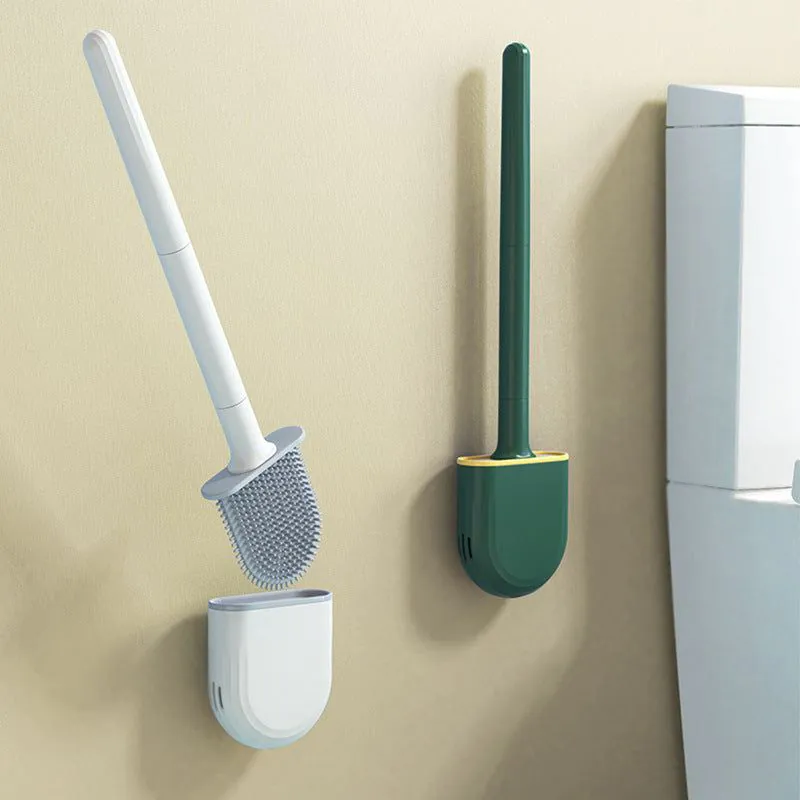 image-Toilet Brush - Silicone Head PP+TPR Mini
