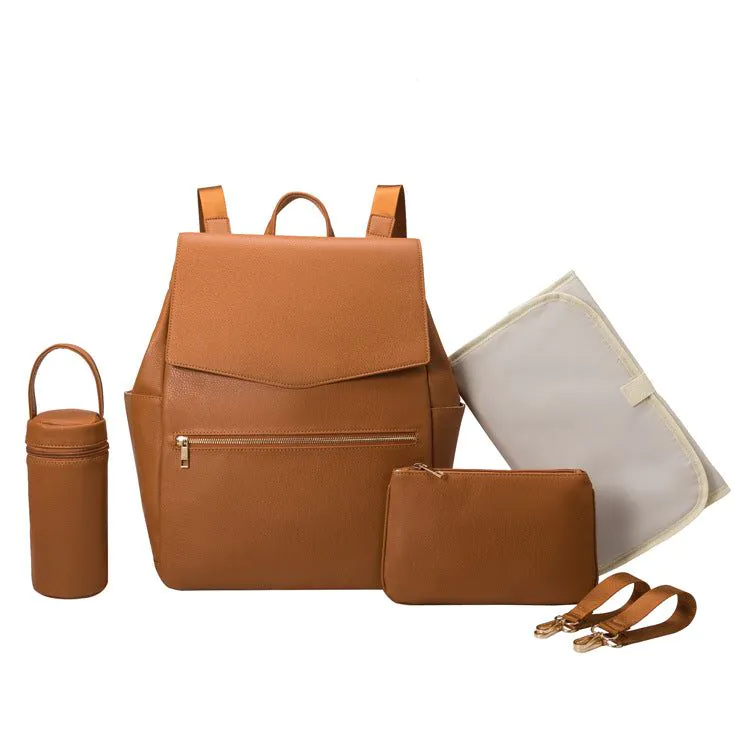 image-Factory Direct PU Mother & Baby Backpack - Waterproof & Multifunctional 