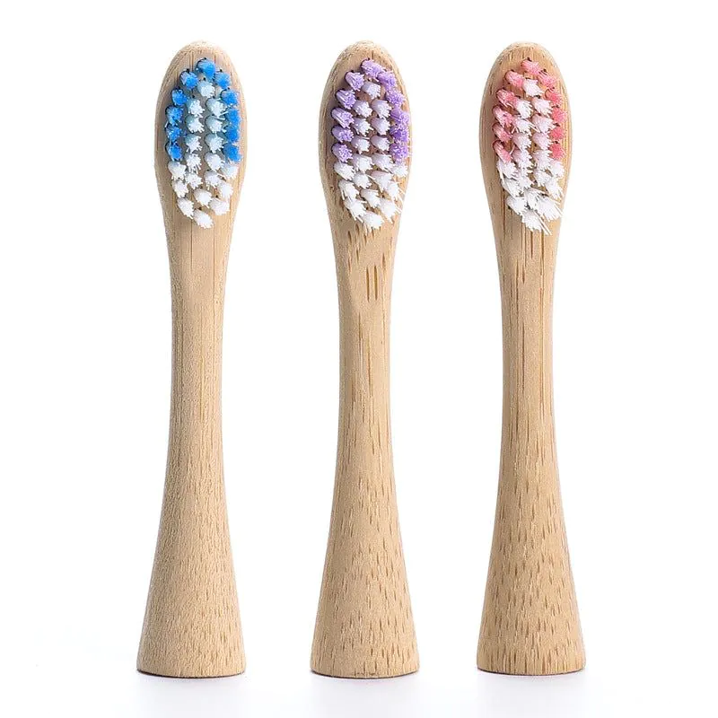 image-Electric Bamboo Toothbrush Head - Daily Clean
