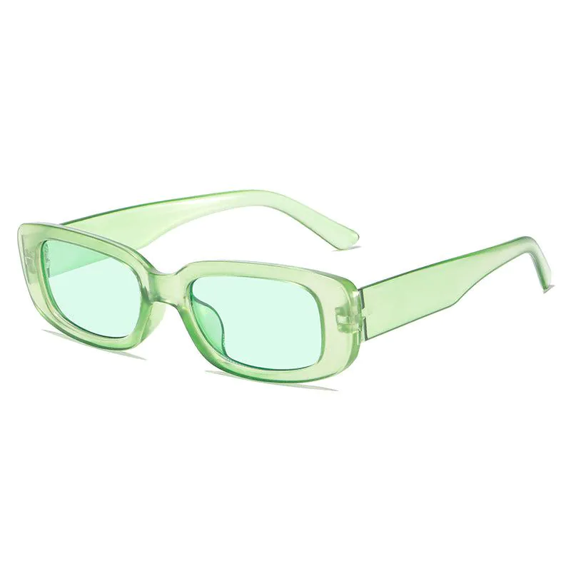 image-Small Square Frame Sunglasses - Retro UV Protection