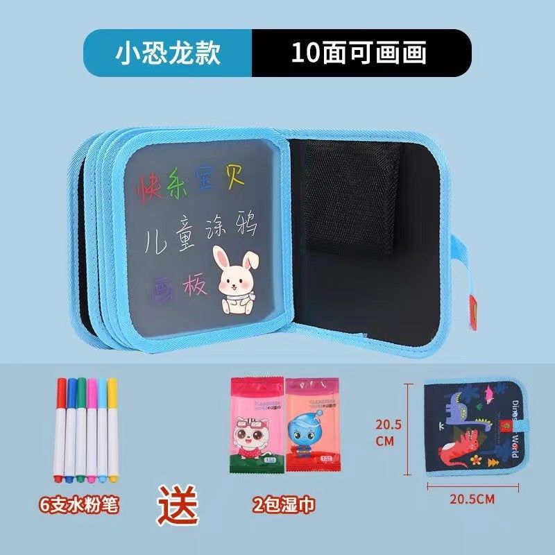 image-Children's Drawing Board - Red Dinosaur 6-Sided 