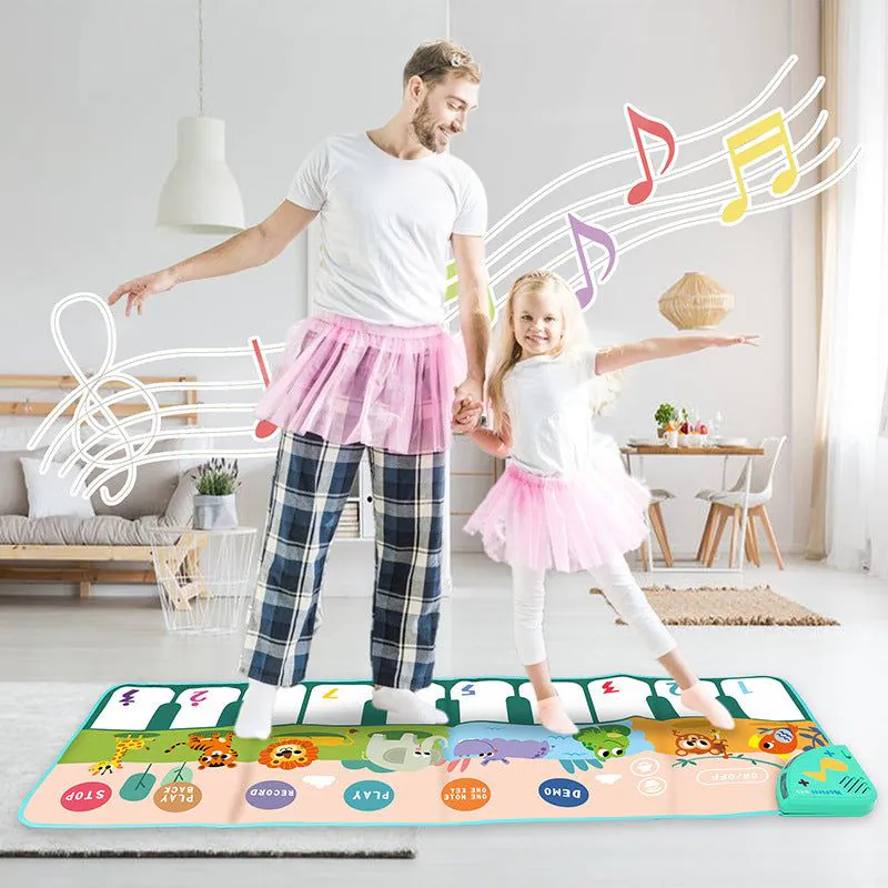image-Cool Play Piano Music Blanket - 100cm Crawling Mat