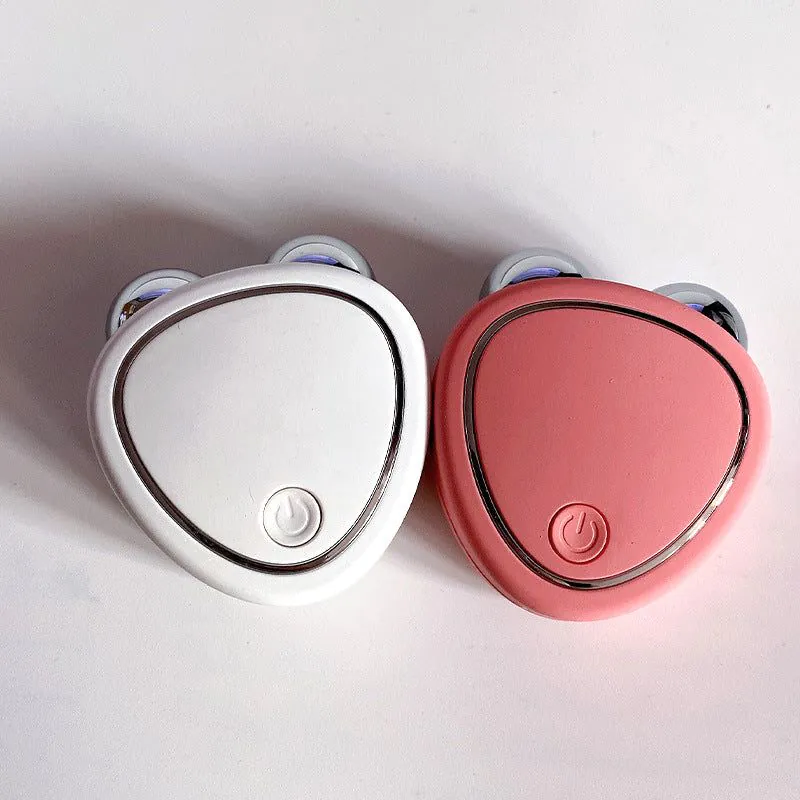 image-Micro-current Beauty Massager - Pink Face Lift Tool