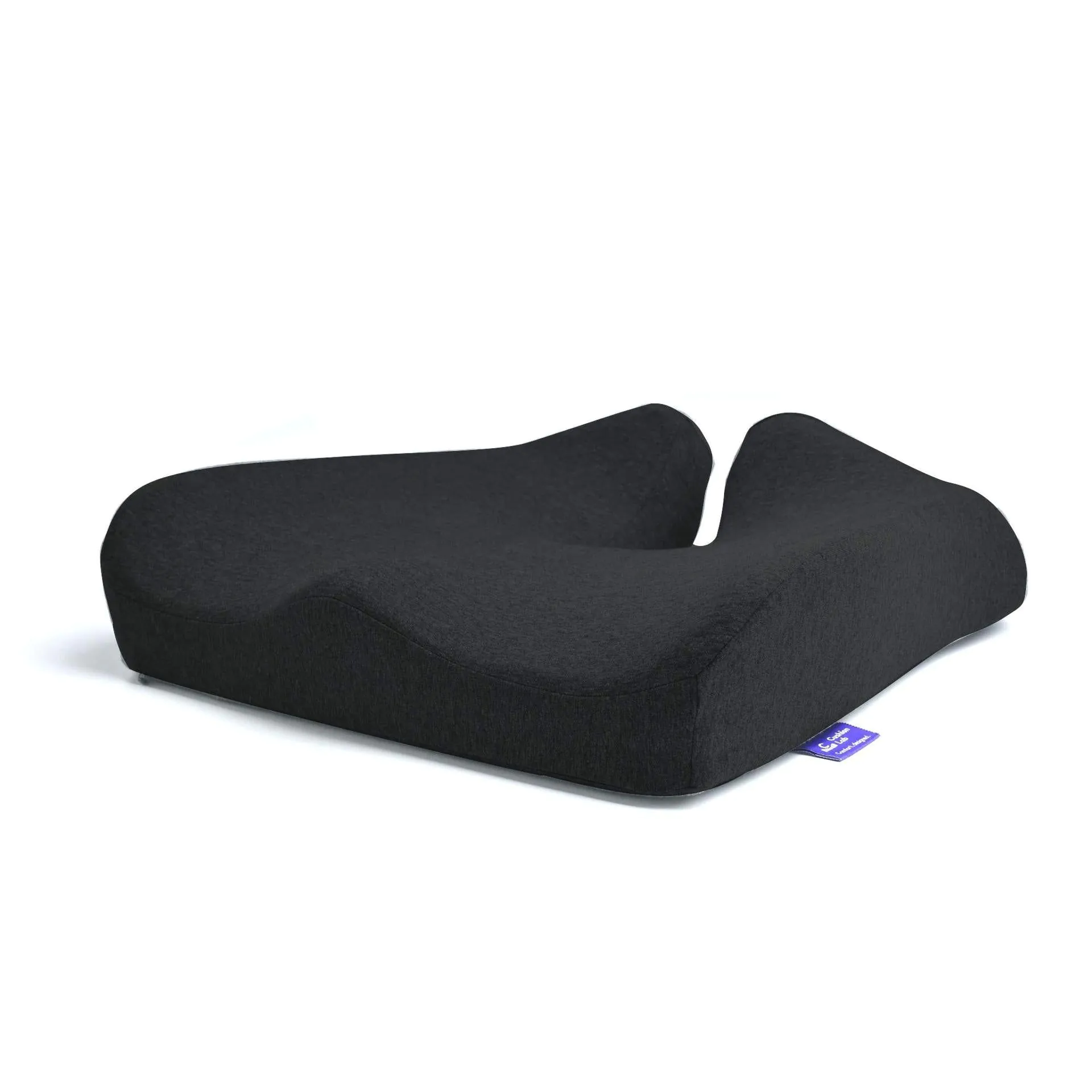 image-Memory Foam Seat Cushion Set - Grey Plush with Lumbar