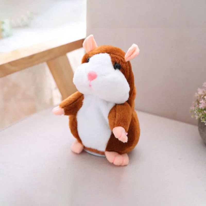 image-Electric Hamster Toy - Silver Talking Recording 