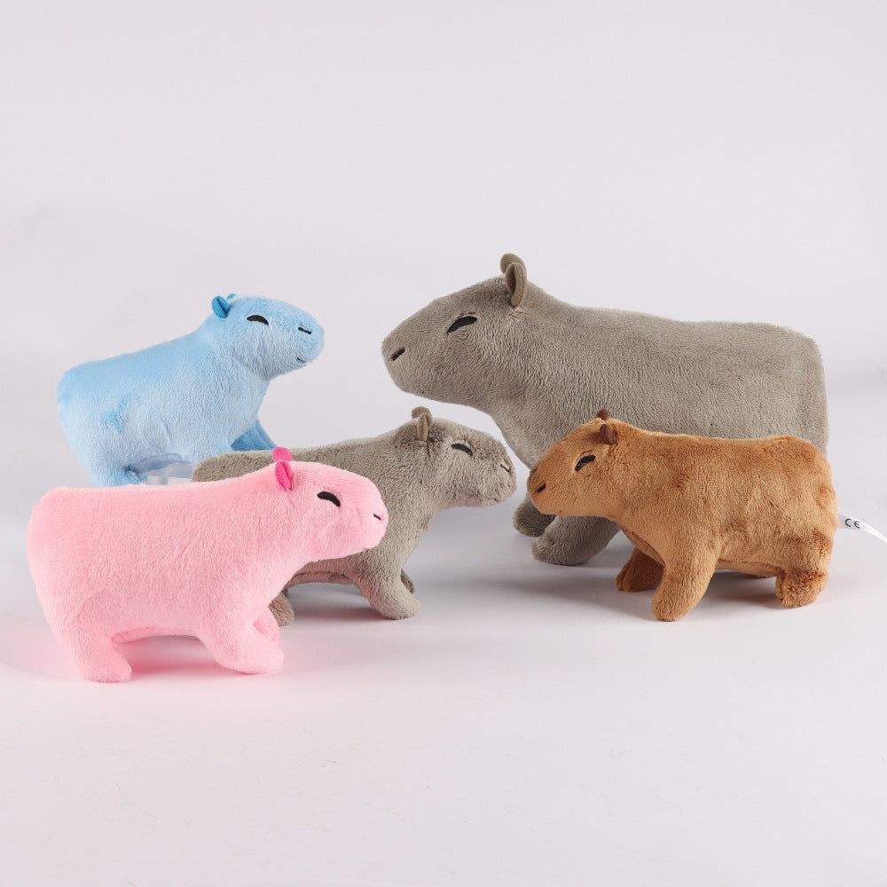 image-Capybara Plush Doll - Gray 30cm Cartoon 