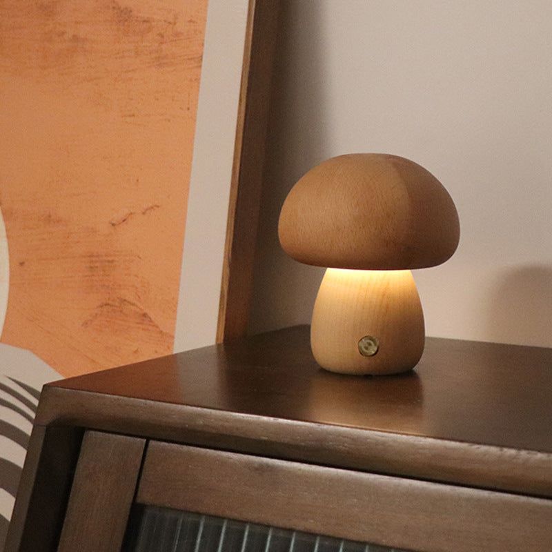 image-Mushroom LED Night Light - Warm Touch Bedside Lamp