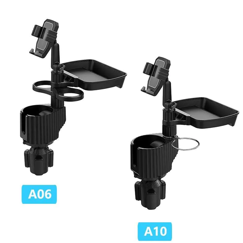 image-Multifunctional Car Cup Holder - Phone & Drink Organizer