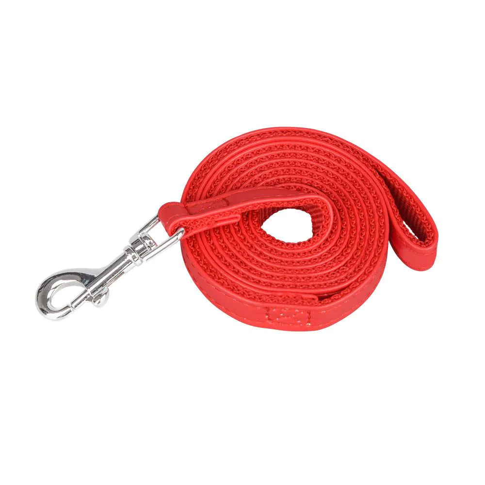 image-Retractable Dog Leash - 120cm Reflective Nylon with Foam Handle
