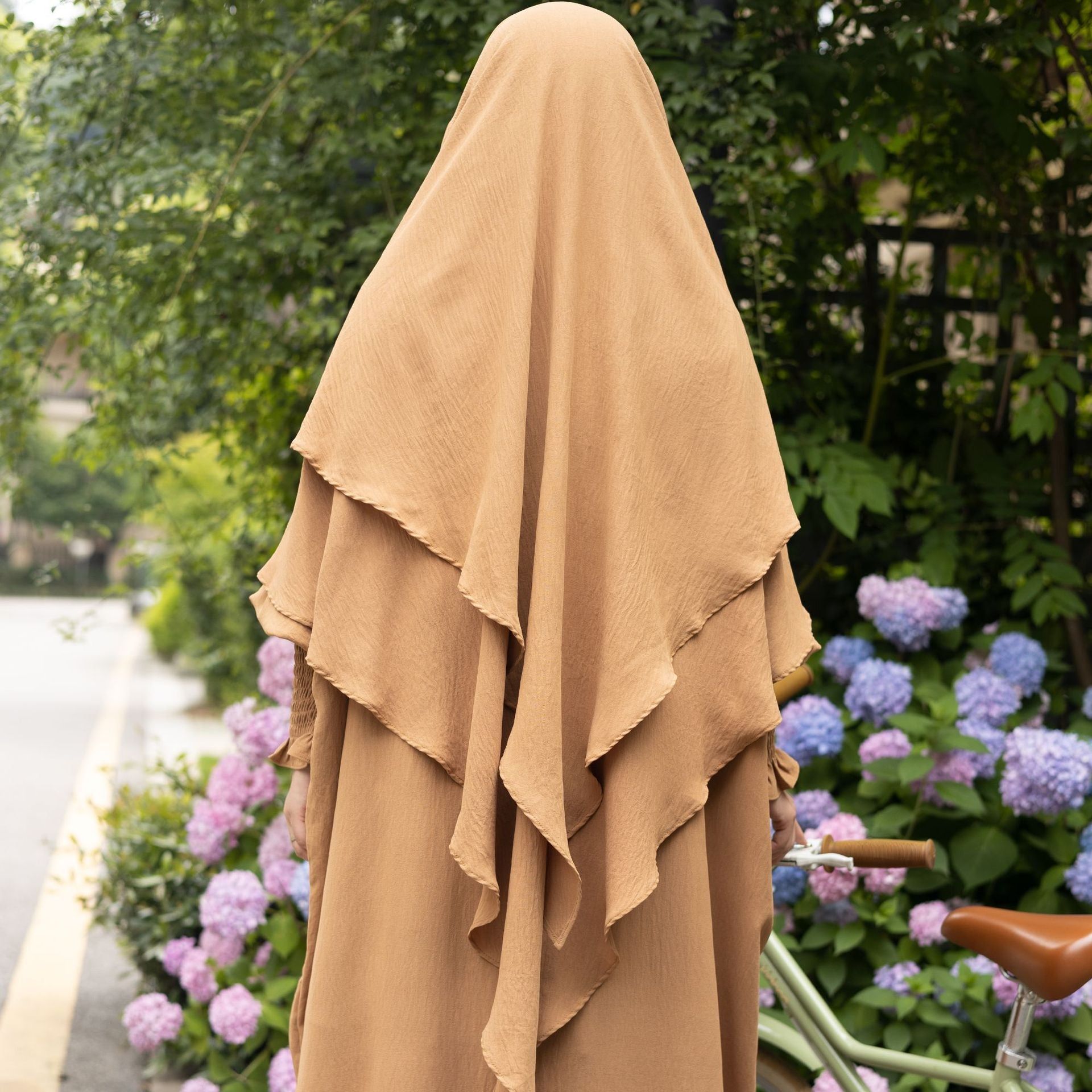 image-Loriya Bat Style Maxi Dress - Dark Brown Polyester