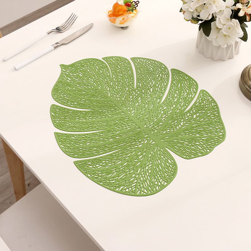 image-PVC Turtle Leaf Placemat - Silver 31x39cm Waterproof