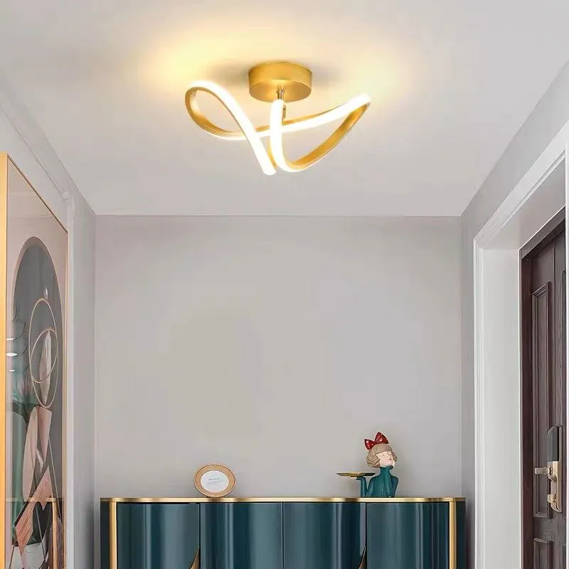 image-LED Ceiling Lamp Modern Double Circle Porch
