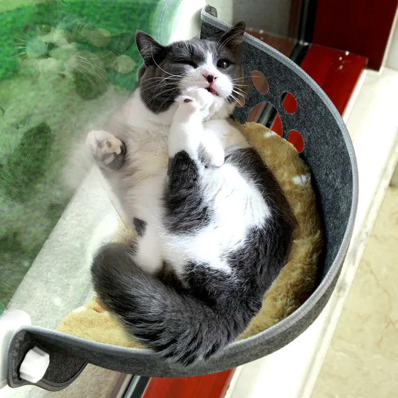 image-Cat Bed Hammock Window Suction Cup Pink