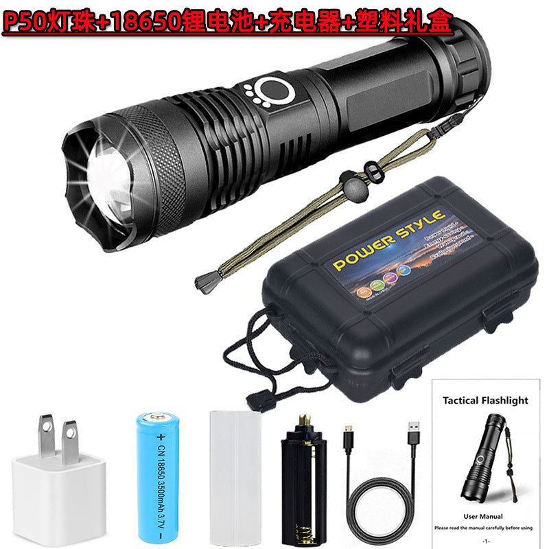 image-ASSAULTGUARD P50 LED Flashlight XHP70.2 Rechargeable