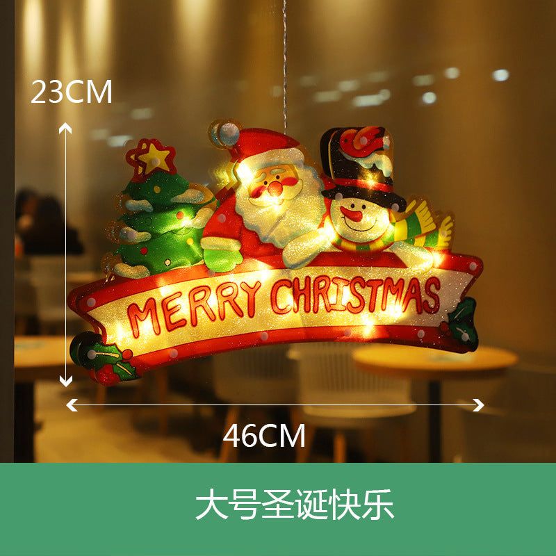 image-LED Christmas Window Stickers Suction Cup Lights
