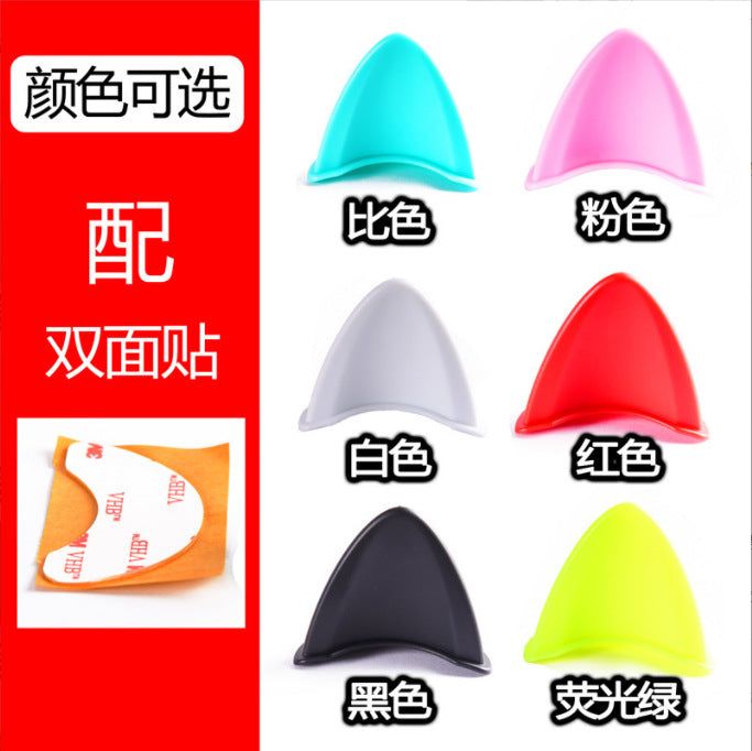 image-Silicone Cat Ear Helmet Decoration - Red