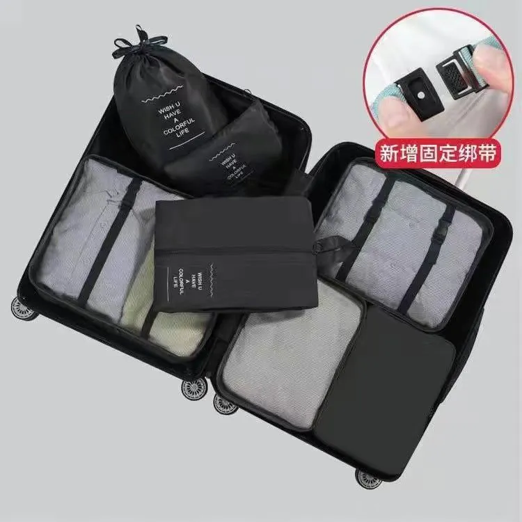 image-Travel Storage Bag Set 7pc Organizer Dark Blue