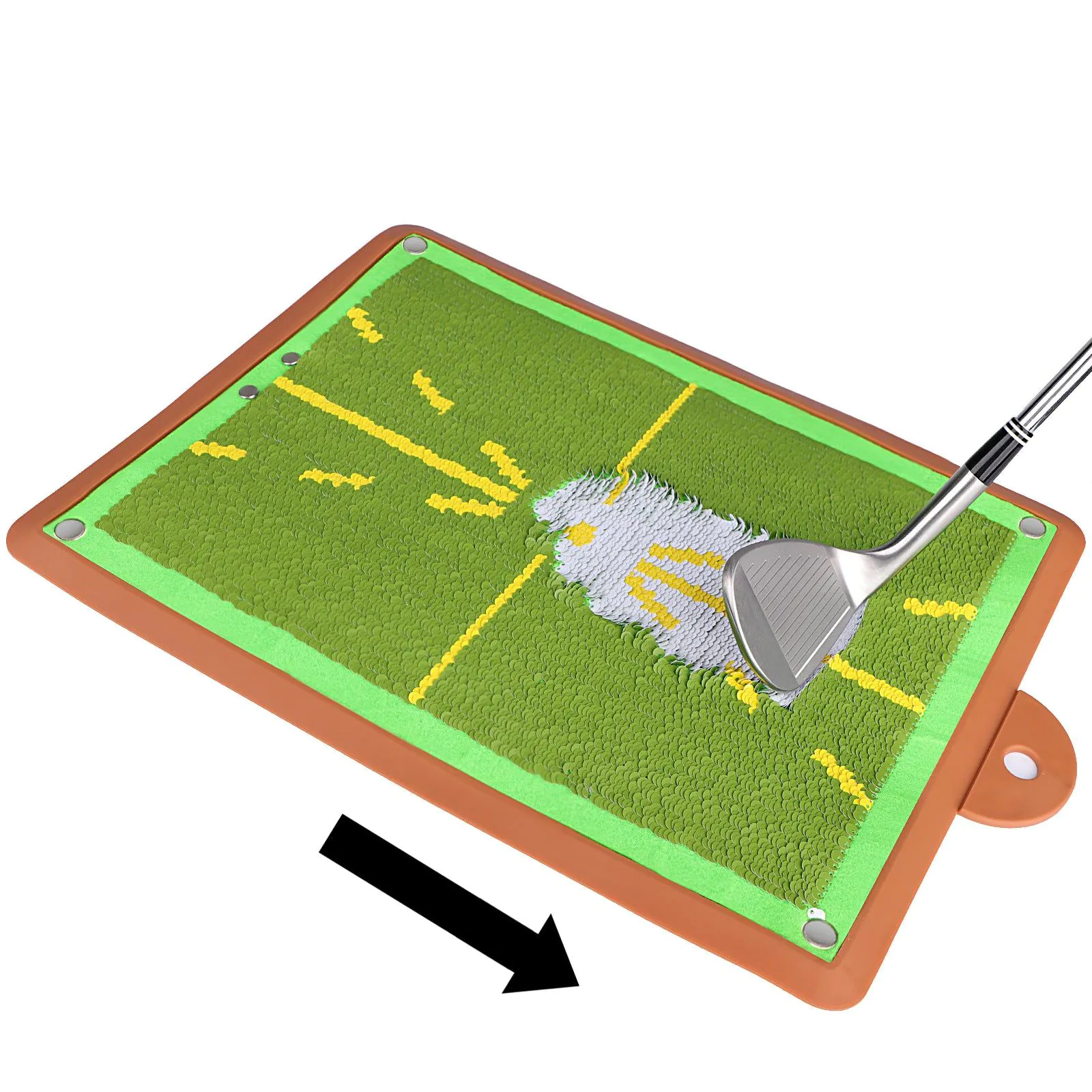 image-Golf Swing Trajectory Pad - Green Impact Detection 